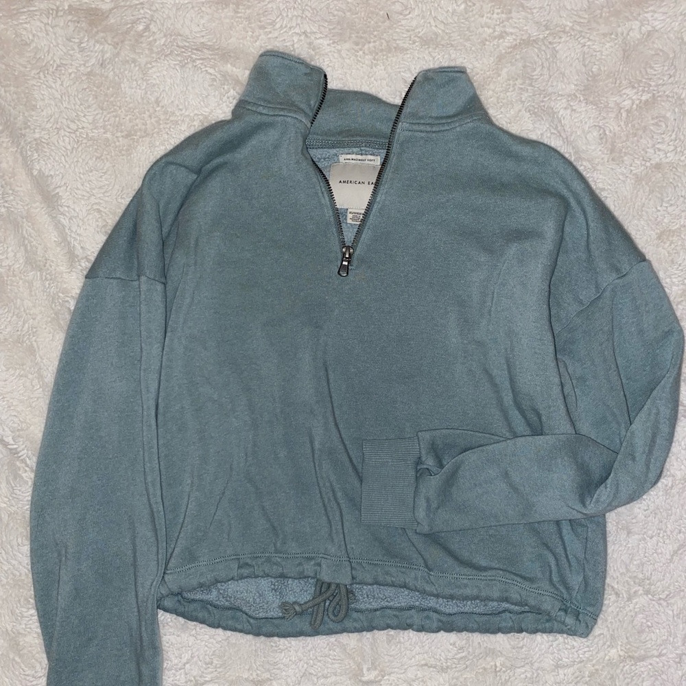 American Eagle Sage Green Quarter Zip
